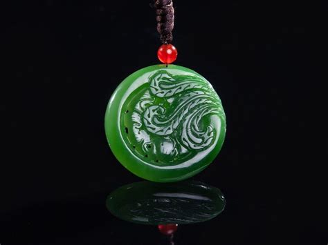 Bloodstone jade amulet